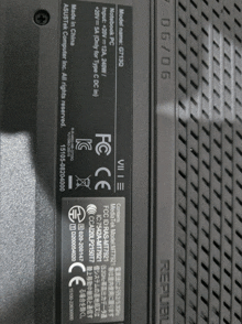 the back of a laptop with the model name g7790