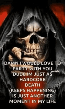 skull death grim reaper you