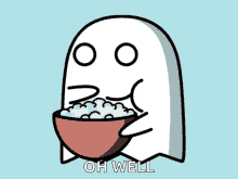 Ghost Popcorn GIF - Ghost Popcorn Oh Well GIFs