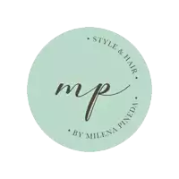 a logo for a hair salon called style & hair by milena pineda