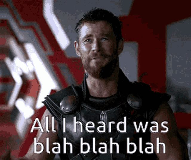 Thor All I Heard GIF - Thor All I Heard Blah Blah Blah GIFs