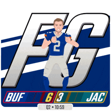 a football player with the number 2 on his shirt