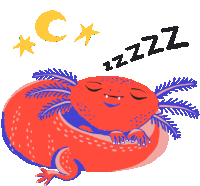 Sleeping álvaro Sticker - álvaro El Axolotl Salamander Sleeping Stickers