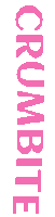 a pink banner with the word crumble on it