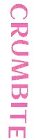 a pink banner with the word crumble on it