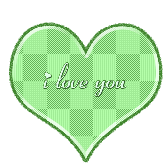 Green Heart Sticker - Green Heart I Love You Stickers
