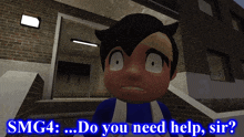 Smg4 Do You Need Help Sir GIF - Smg4 Do You Need Help Sir You Want Some Help GIFs