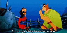 emperors new groove ugly stinky llama face kuzco pacha crying