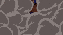 a cartoon character with his arms crossed standing in a cloud of smoke