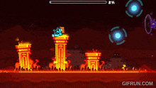 a video game is being played on gifrun.com and has a score of 2%