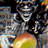 a picture of a clown with the words " with truth in the eye " on it