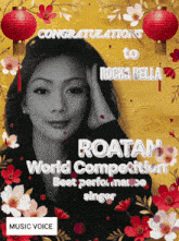 a poster that says congratulations to rocka bella