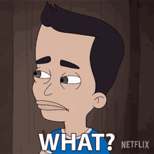 a cartoon of a man with a bandage on his mouth and the words what written below him