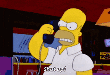 Shut Up Homer GIF - Shut Up Homer Simpsons GIFs