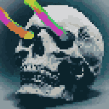 saw skeleton dead rainbow oof