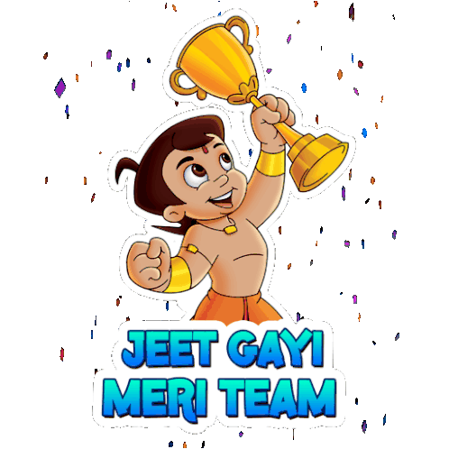 Jeet Gayi Meri Team Chhota Bheem Sticker - Jeet Gayi Meri Team Chhota Bheem Meri Team Jeet Gayi Stickers