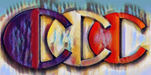 a colorful painting of the letters cdc