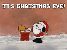 Christmas Eve Snoopy GIF - Christmas Eve Snoopy Santa Claus GIFs