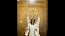 a woman in a white dress is on the cover of a book titled the hierarchy of laguna