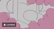 a drawing of a person with a locked icon below it