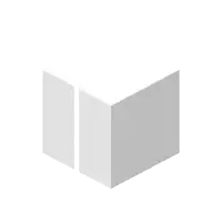 a white cube with a shadow on the corner
