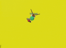 a yellow background with a hummingbird and the words blurred and crate