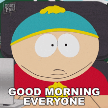Good Morning Everyone Eric Cartman GIF - Good Morning Everyone Eric Cartman South Park Dikinbaus Hot Dogs GIFs