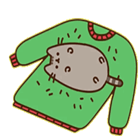 Pusheen Sweater Sticker - Pusheen Sweater Merry Christmas Stickers