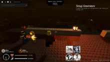a screen shot of a video game with the words setup generators on the bottom