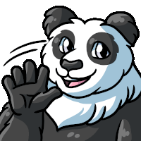 Giantpanda Pandaohey Sticker - Giantpanda Pandaohey Hey Stickers