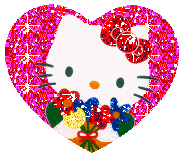 a heart with a hello kitty on it