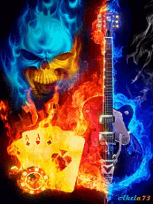 Guitar Skull GIF