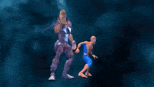 a cartoon of a man kicking another man in the face .