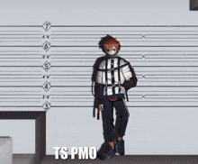 a blurry picture of a person with the words ts pmo written on the bottom