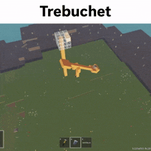 a screenshot of a video game with the word trebuchet on top