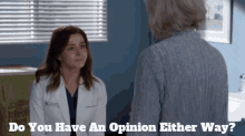 Greys Anatomy Amelia Shepherd GIF - Greys Anatomy Amelia Shepherd Do You Have An Opinion Either Way GIFs