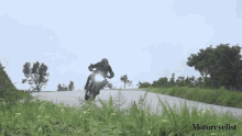 riding motorcycle