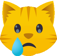 Teary Eyed Cat Sticker - Teary Eyed Cat Joypixels Stickers