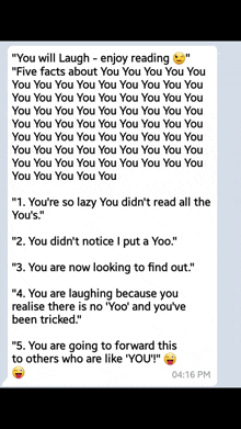 a text message that says you will laugh enjoy reading