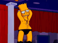 The Simpsons Bart GIF - The Simpsons Bart Stripper GIFs