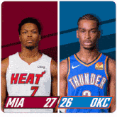 Miami Heat (27) Vs. Oklahoma City Thunder (26) First-second Period Break GIF - Nba Basketball Nba 2021 GIFs