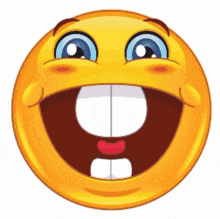 a smiley face with a big smile and a big mouth