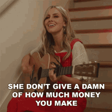 She Dont Give A Damn Of How Much Money You Make Catie Offerman GIF - She Dont Give A Damn Of How Much Money You Make Catie Offerman Get A Dog Song GIFs