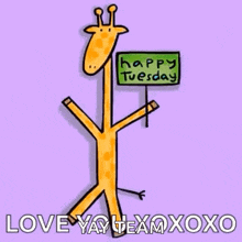 Tuesday Happy GIF - Tuesday Happy Giraffe GIFs