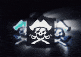 a skull and crossbones with a pirate hat