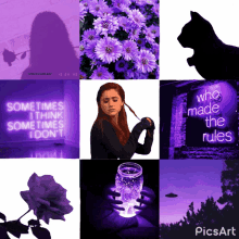 Purple Ariana Grande GIF - Purple Ariana Grande Who Made The Rules GIFs