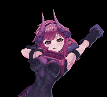 a picture of a girl with horns and the word gaogao below her
