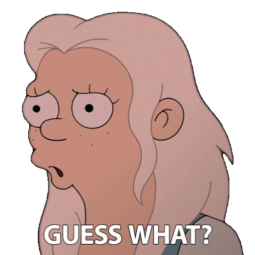 Guess What Bad Bean Sticker - Guess What Bad Bean Disenchantment Stickers