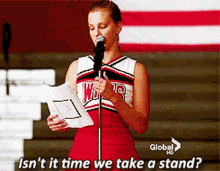 Glee Brittany Pierce GIF - Glee Brittany Pierce Isnt It Time We Take A Stand GIFs