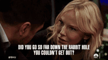 Did You Go So Far Down The Rabbit Hole You Couldnt Get Out Amanda Rollins GIF